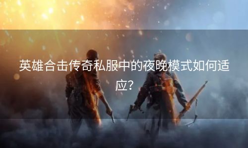 英雄合击传奇私服中的夜晚模式如何适应？