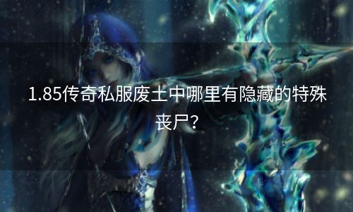 1.85传奇私服废土中哪里有隐藏的特殊丧尸？