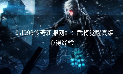 《sf999传奇新服网》：武将觉醒高级心得经验