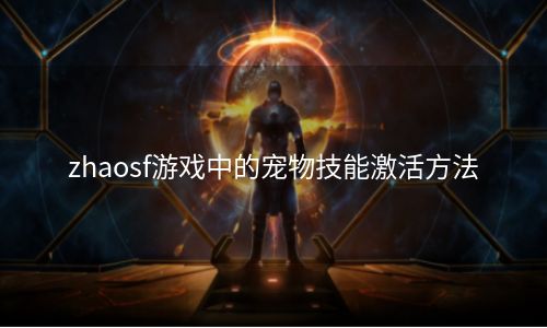zhaosf游戏中的宠物技能激活方法