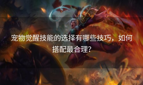 宠物觉醒技能的选择有哪些技巧，如何搭配最合理？