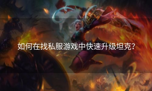 如何在找私服游戏中快速升级坦克？