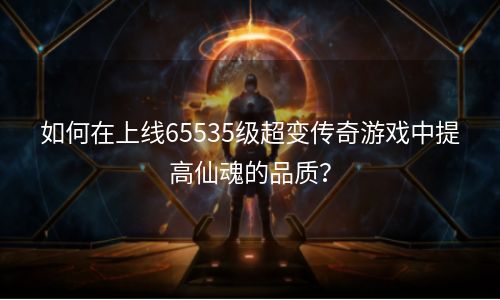 如何在上线65535级超变传奇游戏中提高仙魂的品质？