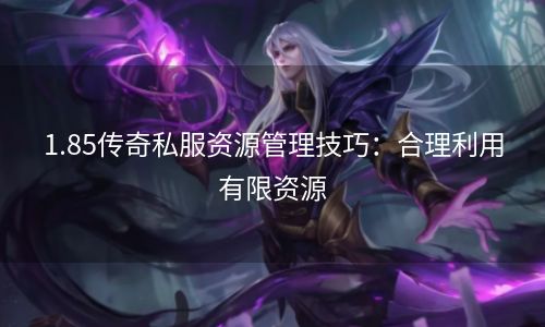 1.85传奇私服资源管理技巧：合理利用有限资源