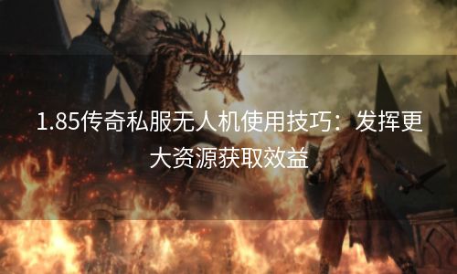 1.85传奇私服无人机使用技巧：发挥更大资源获取效益