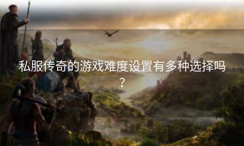 私服传奇的游戏难度设置有多种选择吗？