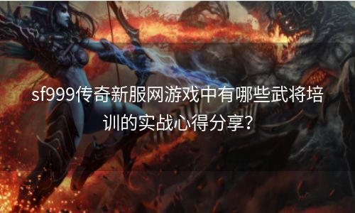 sf999传奇新服网游戏中有哪些武将培训的实战心得分享？