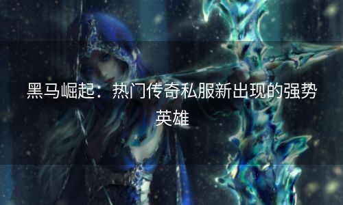 黑马崛起：热门传奇私服新出现的强势英雄