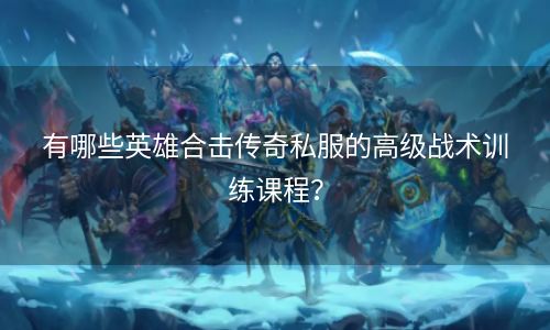有哪些英雄合击传奇私服的高级战术训练课程？