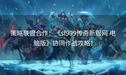 策略联盟合作：《sf999传奇新服网 电脑版》协同作战攻略！