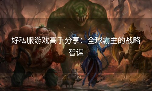 好私服游戏高手分享：全球霸主的战略智谋