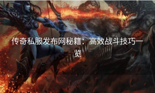 传奇私服发布网秘籍：高效战斗技巧一览
