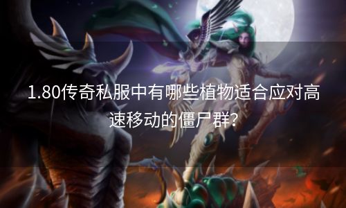 1.80传奇私服中有哪些植物适合应对高速移动的僵尸群？
